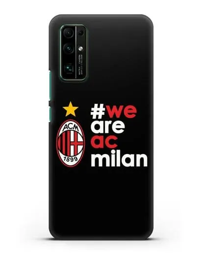 Чехол с логотипом ФК Милан и надписью #WE ARE AC MILAN силиконовый для Honor 30