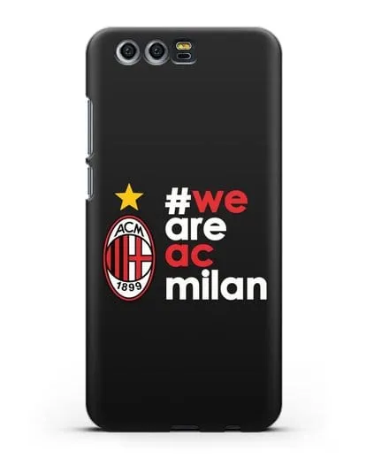 Чехол с логотипом ФК Милан и надписью #WE ARE AC MILAN силиконовый для Honor 9