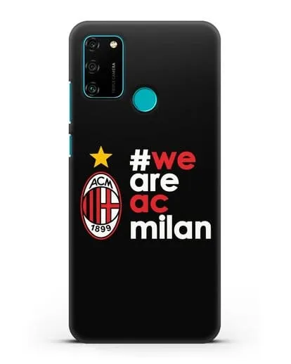 Чехол с логотипом ФК Милан и надписью #WE ARE AC MILAN силиконовый для Honor 9A