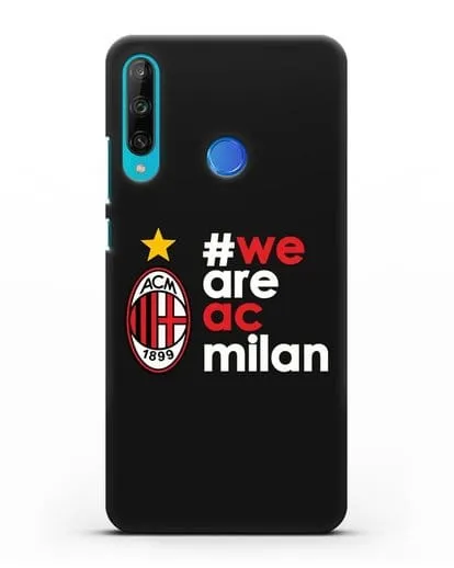 Чехол с логотипом ФК Милан и надписью #WE ARE AC MILAN силиконовый для Honor 9C