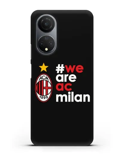 Чехол с логотипом ФК Милан и надписью #WE ARE AC MILAN силиконовый для Honor X7