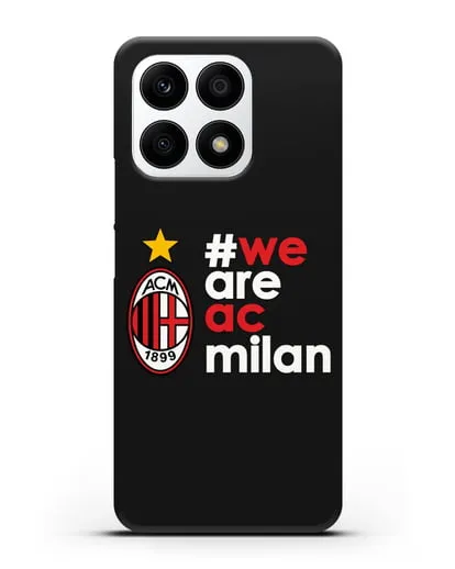 Чехол с логотипом ФК Милан и надписью #WE ARE AC MILAN силиконовый для Honor X8a