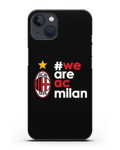 Чехол с логотипом ФК Милан и надписью #WE ARE AC MILAN силиконовый для iPhone 13 Mini
