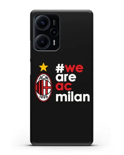 Чехол с логотипом ФК Милан и надписью #WE ARE AC MILAN силиконовый для Xiaomi Poco F5
