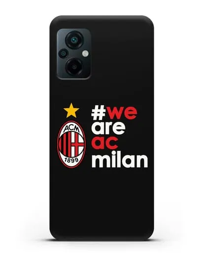 Чехол с логотипом ФК Милан и надписью #WE ARE AC MILAN силиконовый для Xiaomi Poco M5