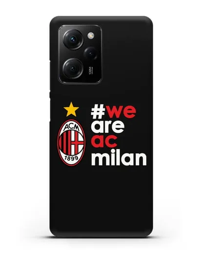 Чехол с логотипом ФК Милан и надписью #WE ARE AC MILAN силиконовый для Xiaomi Poco X5 Pro