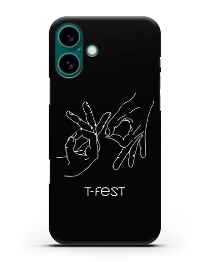 Чехол с изображением рук T-Fest силиконовый для iPhone 16 Plus