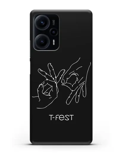 Чехол с изображением рук T-Fest силиконовый для Xiaomi Poco F5