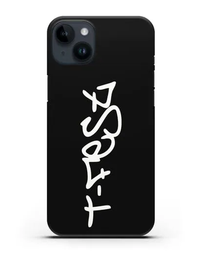 Чехол с надписью T-Fest силиконовый для iPhone 14 Plus