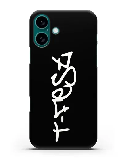 Чехол с надписью T-Fest силиконовый для iPhone 16 Plus