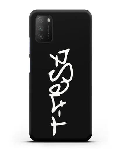 Чехол с надписью T-Fest силиконовый для Xiaomi Poco M3