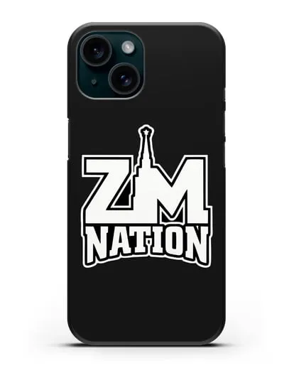 Чехол с логотипом ZM Nation силиконовый для iPhone 15