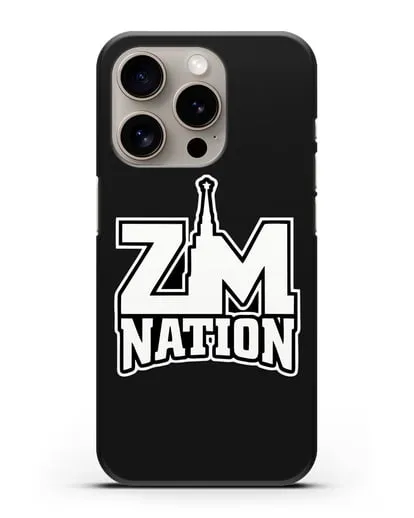 Чехол с логотипом ZM Nation силиконовый для iPhone 15 Pro