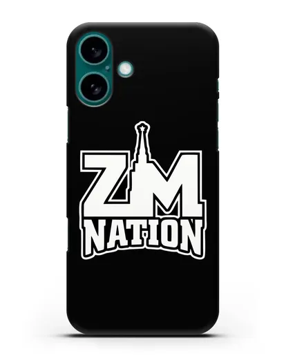 Чехол с логотипом ZM Nation силиконовый для iPhone 16 Plus