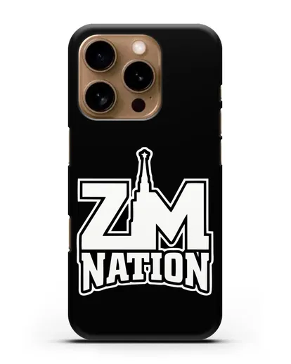 Чехол с логотипом ZM Nation силиконовый для iPhone 16 Pro