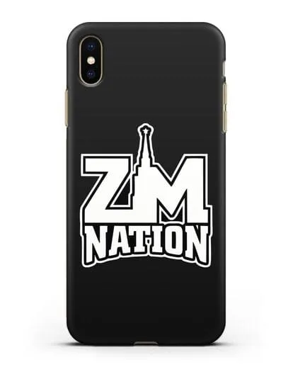 Чехол с логотипом ZM Nation силиконовый для iPhone XS Max