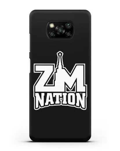 Чехол с логотипом ZM Nation силиконовый для Xiaomi Poco X3