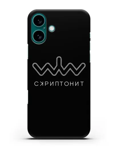 Чехол с логотипом Скриптонит силиконовый для iPhone 16 Plus