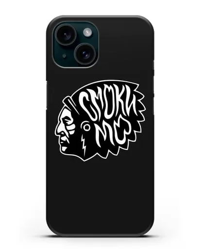 Чехол Смоки Мо Индеец силиконовый для iPhone 15