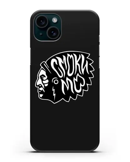 Чехол Смоки Мо Индеец силиконовый для iPhone 15 Plus