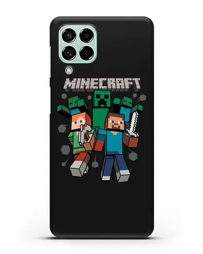 Чехол с рисунком Minecraft силиконовый для Samsung Galaxy M53 [SM-M536]