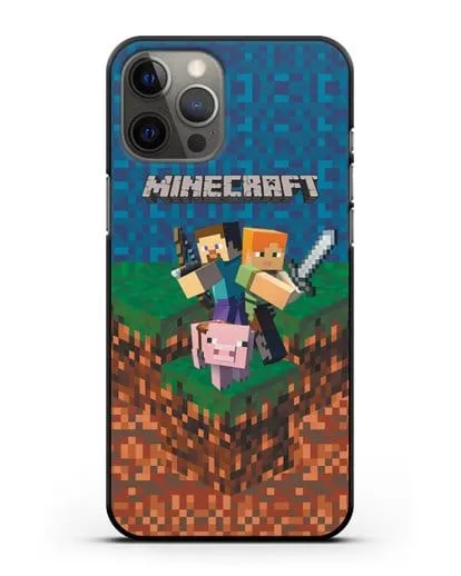 Чехол с картинкой Майнкрафт силиконовый для iPhone 12 Pro Max