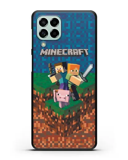 Чехол с картинкой Майнкрафт силиконовый для Samsung Galaxy M53 [SM-M536]