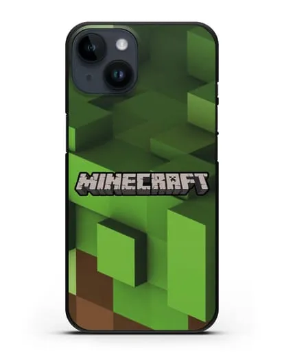 Чехол с изображением Minecraft силиконовый для iPhone 14