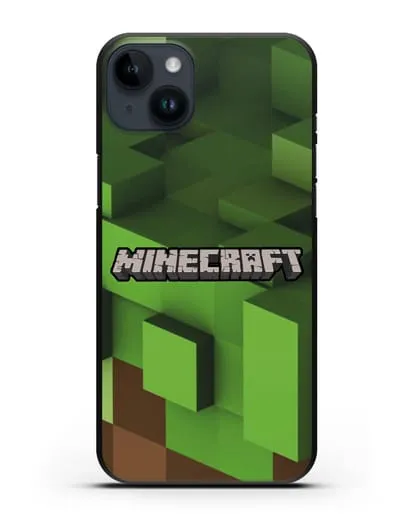 Чехол с изображением Minecraft силиконовый для iPhone 14 Plus