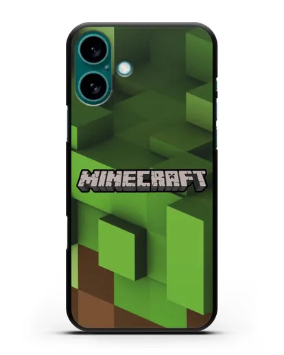 Чехол с изображением Minecraft силиконовый для iPhone 16 Plus