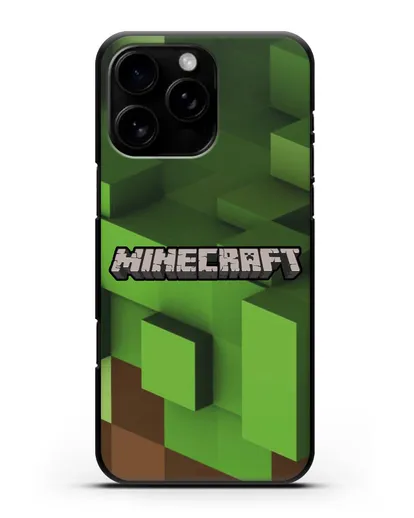 Чехол с изображением Minecraft силиконовый для iPhone 16 Pro Max