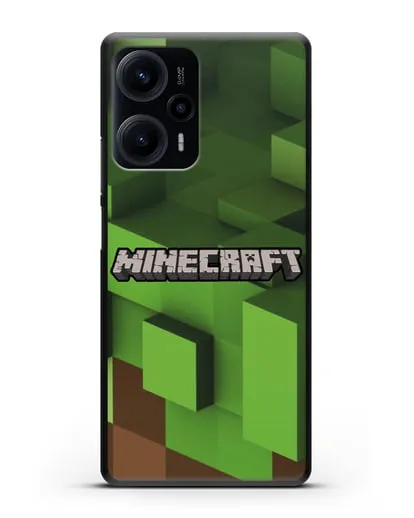 Чехол с изображением Minecraft силиконовый для Xiaomi Poco F5