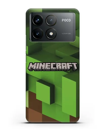 Чехол с изображением Minecraft силиконовый для Xiaomi Poco F6 Pro