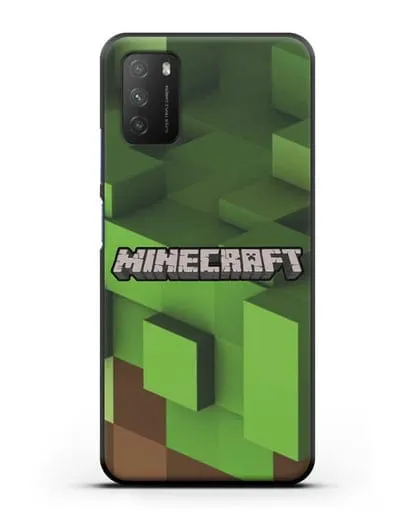 Чехол с изображением Minecraft силиконовый для Xiaomi Poco M3