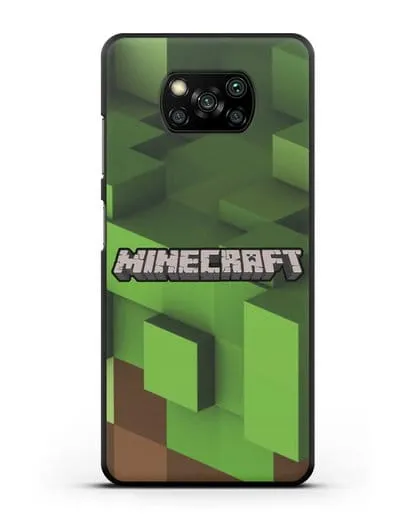 Чехол с изображением Minecraft силиконовый для Xiaomi Poco X3