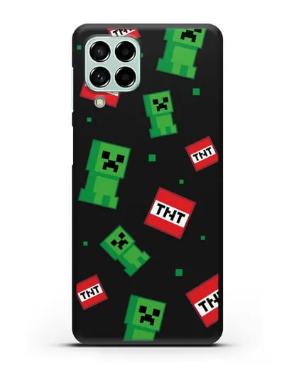 Чехол с криперами и динамитом силиконовый для Samsung Galaxy M53 [SM-M536]