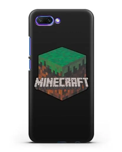 Чехол с логотипом Minecraft силиконовый для Honor 10