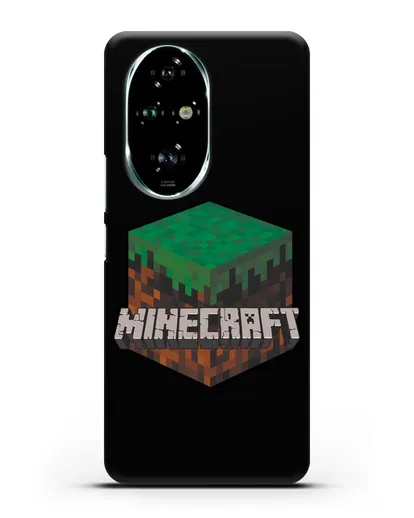 Чехол с логотипом Minecraft силиконовый для Honor 200 Pro