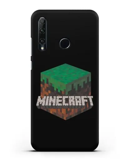 Чехол с логотипом Minecraft силиконовый для Honor 20e