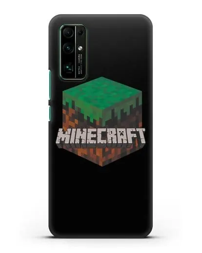 Чехол с логотипом Minecraft силиконовый для Honor 30