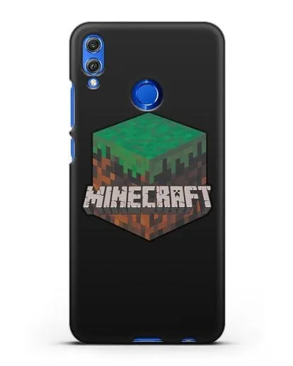 Чехол с логотипом Minecraft силиконовый для Honor 8X