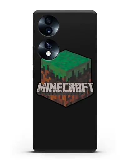 Чехол с логотипом Minecraft силиконовый для Honor 70