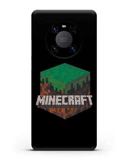 Чехол с логотипом Minecraft силиконовый для Huawei Mate 40 Pro