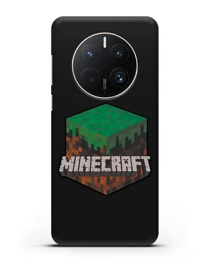 Чехол с логотипом Minecraft силиконовый для Huawei Mate 50 Pro