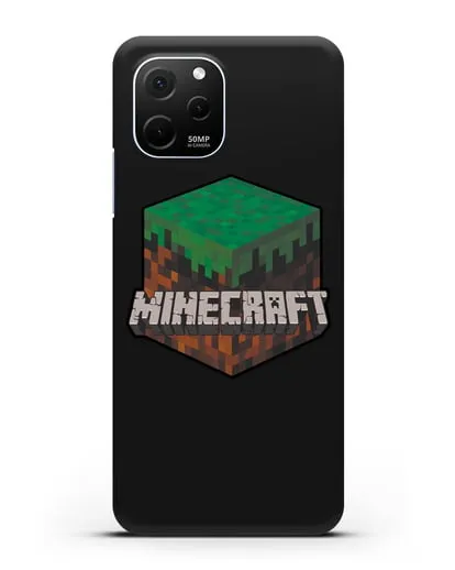 Чехол с логотипом Minecraft силиконовый для Huawei Nova Y61