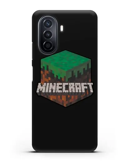 Чехол с логотипом Minecraft силиконовый для Huawei Nova Y70