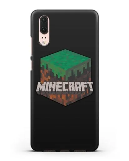 Чехол с логотипом Minecraft силиконовый для Huawei P20