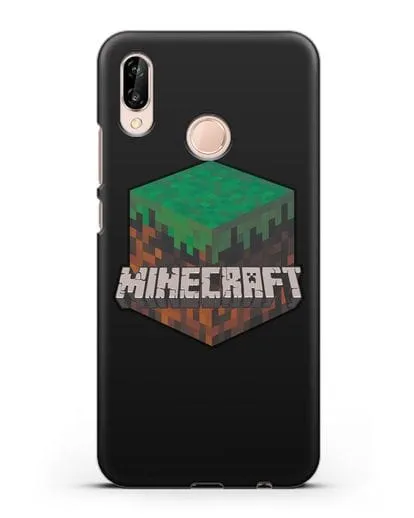 Чехол с логотипом Minecraft силиконовый для Huawei P20 Lite