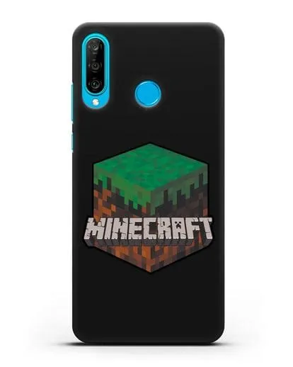 Чехол с логотипом Minecraft силиконовый для Huawei P30 Lite