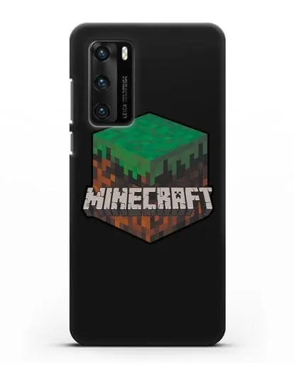 Чехол с логотипом Minecraft силиконовый для Huawei P40